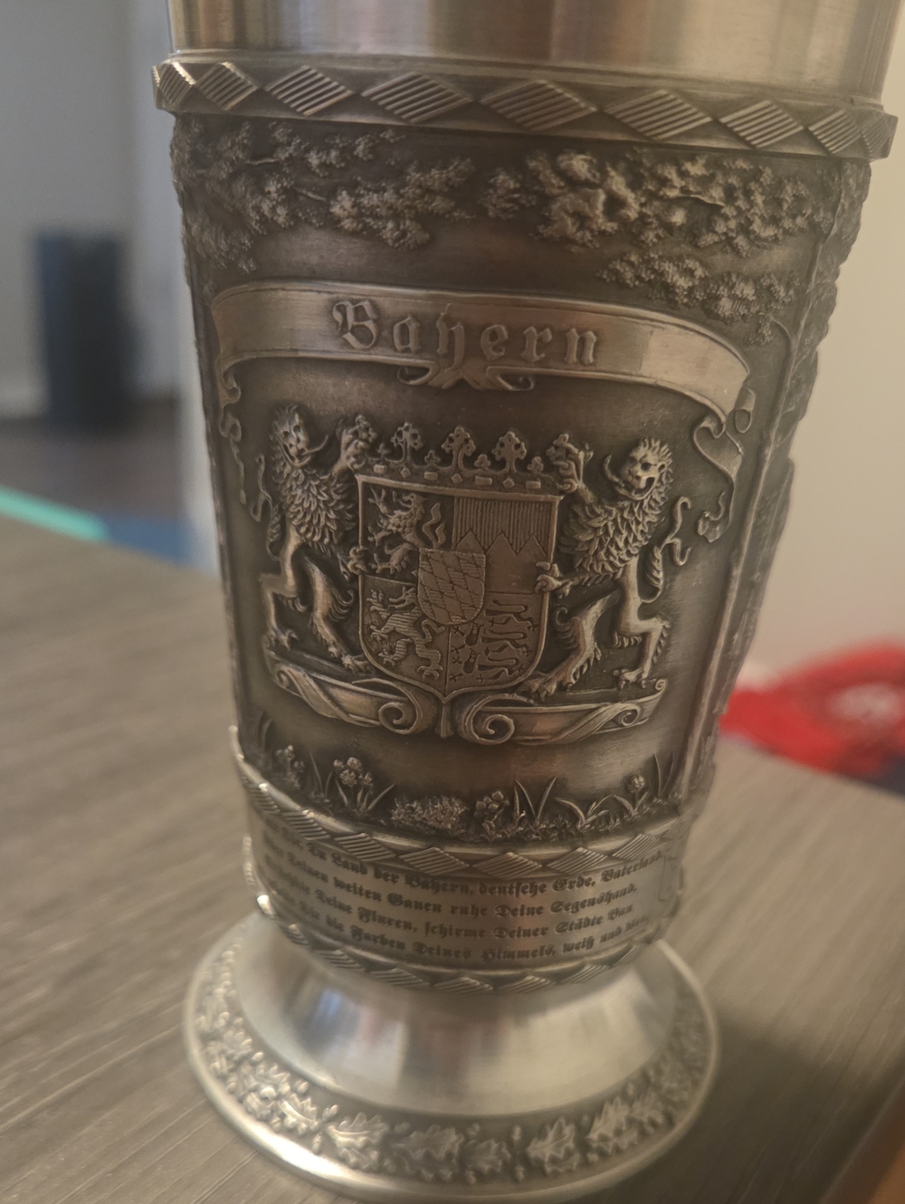 This is a vintage SKS Zinn Bavaria Pewter Goblet made in Germany from 95% Pewter